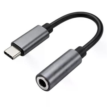 Imagem de Conversor de Áudio Usb C para P2 MDM para Fone com Fio Compatível com Dispositivos Usb C Preto