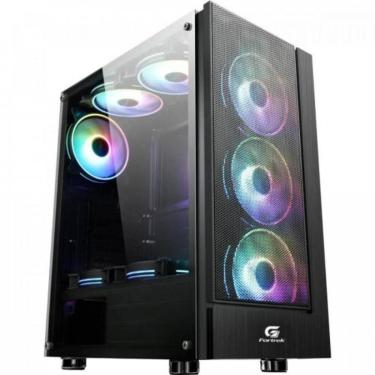 Imagem de Gabinete gamer mid tower sem fonte fortrek cruiser rgb preto
