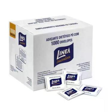 Imagem de Adoçante sachê sucralose em pó 1000 envelopes 500mg - Linea