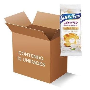 Imagem de Bolinho zero açúcar baunilha recheado com baunilha suavipan 12 un de
