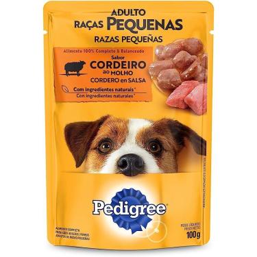 Imagem de Ração Úmida Sachê Pedigree para Cães Adultos Raça Pequena Cordeiro ao Molho 100g