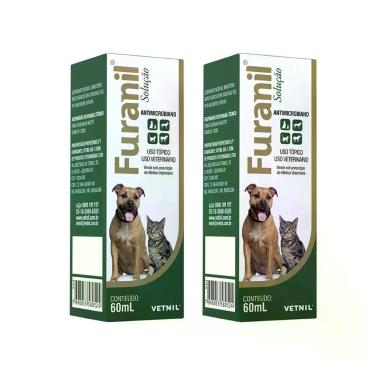 Imagem de Combo 2 Unidades Furanil Spray 60 ml Cães e Gatos pet - Vetnil