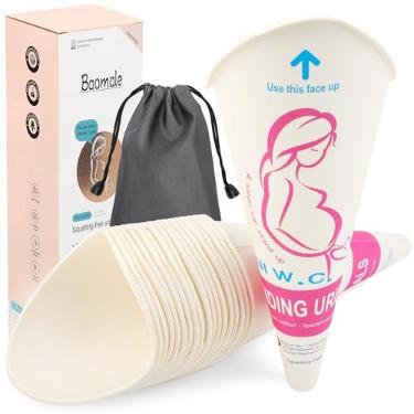 Imagem de Luxiv Dispositivo de micção feminino descartável, pacote com 50 funil de mictório portátil para meninas, copo de xixi, impermeável, copos descartáveis, urina feminina para acampamento, caminhada, ferida, grávida..