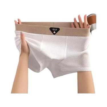 Imagem de Cuecas Boxer Masculinas plus Size Em Seda Gelada, Antibacterianas, Res