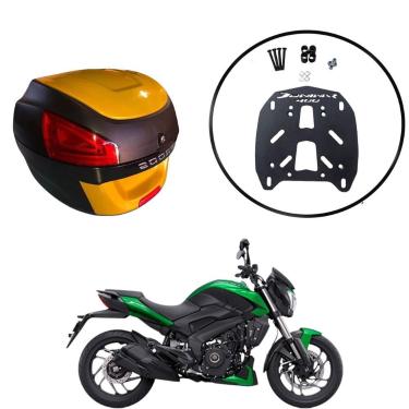 Imagem de Baú Moto Universal Awa 29 L + Suporte Sup Bajaj Dominar 400, Dourado