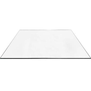Imagem de Tampo Redondo Ou Quadrado De Vidro 60cm 70cm 80cm 90cm Espessura 6mm Temperado Para Mesa Balcão (TAMPO QUADRADO, 80CM)
