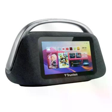 Imagem de Caixa de Som Smart Display Trusten 120W com Tela Touch 10,1, Android,