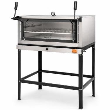 Imagem de Forno Lastro Gas Glp Guilhotina Flg-800 80X60cm Inox - Tostando