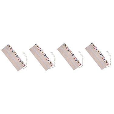 Imagem de PRETYZOOM 4 Pçs Rolo De Fornecimento Envoltório Grande Bolsa Organizadora Estudantes Canetas De Lona Caneta Para Desenho Estojo Portátil Multifuncional Suporte Múltiplo Compartimentos Para