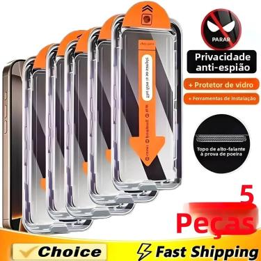 Imagem de Protetor De Tela Para iPhone 5 Peças Instalação Sem Poeira Vidro Anti-