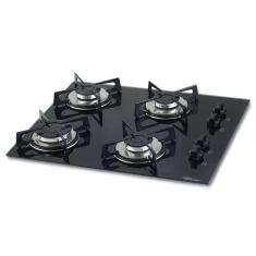 Cooktop a Gás Fischer 1519-5713 4 Bocas Vidro Temperado Preto Acendimento Superautomático Bivolt Cooktop a Gás Fischer 1519-5713 4 Bocas Vidro Temperado Preto Acendimento Superautomático Bivolt