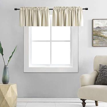 Imagem de Válvulas blackout para varão de janela - 2 painéis da Donren, Cream Beige, 42" x 15", 2