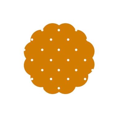 Imagem de Fundo para Docinhos Laranja com Branco Poá - 7cm - Curifest