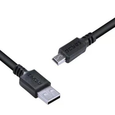 Imagem de Cabo Usb A 2.0 Macho Para Mini Usb B Macho 28awg Puro Cobre 1 Metro - Puanm2-1