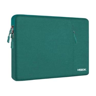 Imagem de Hseok Capa para laptop de 15,6 polegadas, proteção à prova de choque, repelente de água com bolso acessório, compatível com Mac Pro de 16 polegadas 2025-2019, bolsa de manga para a maioria dos