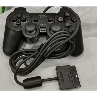 Imagem de Controle PS2 analógico com fio preto star LE - NoBrand
