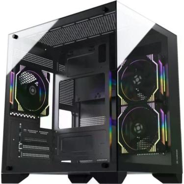 Imagem de Gabinete Gamer Fortrek Clarity Preto Lateral Vidro