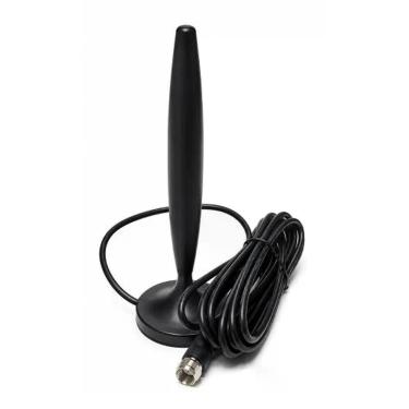 Imagem de Antena Interna UHF Digital HD Multivisão HDTV Full HD 1080P Base Magnética Cabo Coaxial 3M Preto