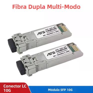 Imagem de Módulo Transceptor De Fibra SFP+ Multi-Modo SR Duplex LC 850nm 300m Pa