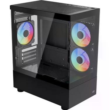 Imagem de Gabinete Gamer Aerocool Viewport Usb-c V1 Preto Lateral Vidro Temperado