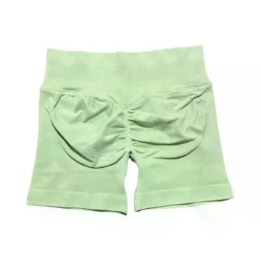 Imagem de Shorts De Yoga E Corrida Femininos De Cintura Alta Sem Costura, Elásti
