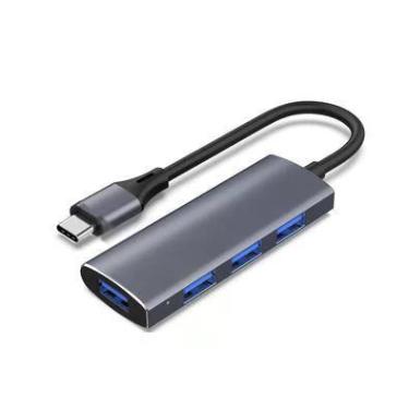 Imagem de HUB FY USB-C, 4 Portas, 1x 3.0, Metálico