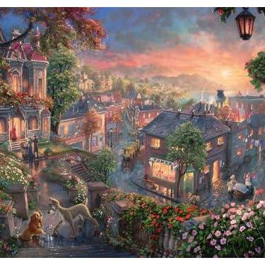 Imagem de Schmidt Quebra-cabeça Thomas Kinkade: Disney - A Dama e o (1000 peças)