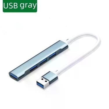 Imagem de Hub USB-C 3.0 3.1 com 4 Portas e Otg em Liga de Alumínio para Expansão de Dispositivos Oem