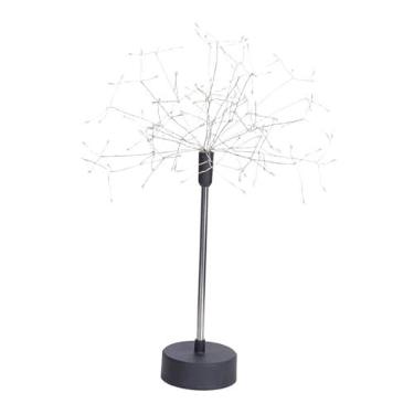 Imagem de IEUDNS Abajur de mesa em formato de dente-de, com fio de cobre, luminária de mesa iluminada em formato de árvore de dente-de para festas, Luz Colorida
