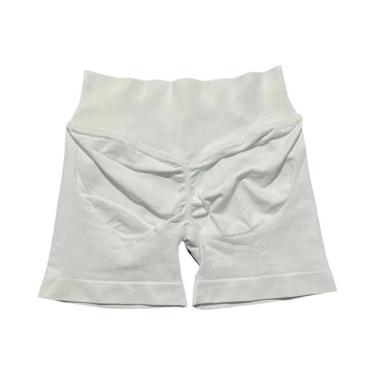 Imagem de Shorts De Yoga E Corrida Femininos De Cintura Alta Sem Costura, Elásti