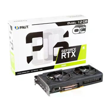 Imagem de Placa de Vídeo Palit GeForce RTX 3060 - 12GB GDDR6 192 bits Dual OC, 1