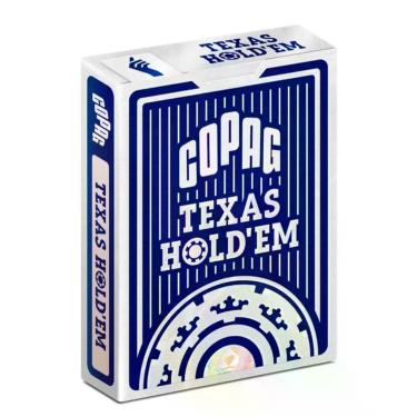 Imagem de Baralho de Poker Texas Holdem 100% Plástico - Copag, Azul