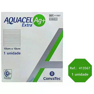 Imagem de Curativo Aquacel AG+ Extra Convatec 413567 10x10cm - unidade