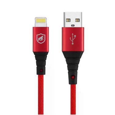 Imagem de Cabo Tech Proof Vermelho ( Iphone / Ipad ) Lightning 1,2M (Mfi Homologado) - Gshield