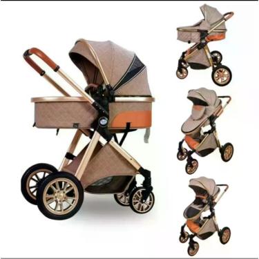 Imagem de Carrinho de passeio p/ bebe 6 em 1-modelo europeu c/moises reversivel-