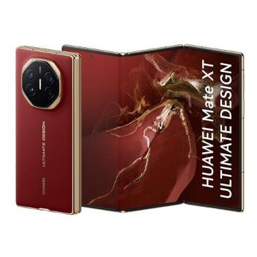 Imagem de Smartphone, HUAWEI Mate XT ULTIMATE DESIGN, Celular 16GB+1TB, Design Fino com Três Dobras, Tela HUAWEI X-True de Alta Resolução de 10,2 polegadas, Câmera XMAGE de Ultra Abertura, Vermelho