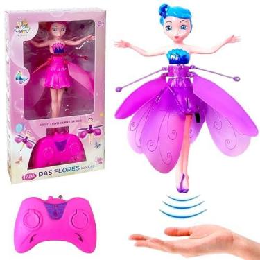 Imagem de Boneca Fadinha Voadora de Brinquedo e Sensor de Proximidade Brinquedo com Controle Remoto Boneca Fada Eletrônica