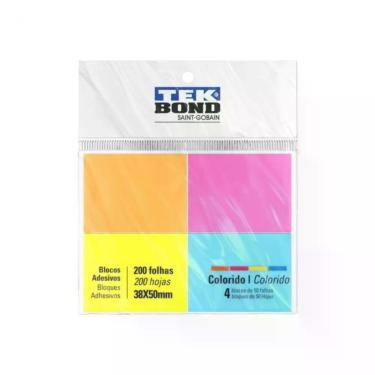 Imagem de Bloco Auto Adesivo 4 Cores - Tek Bond