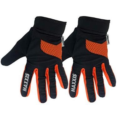 Imagem de Luva Ciclismo Maxxis Dedo Longo Smart Touch Gel Preto/Laranja Tamanho: G