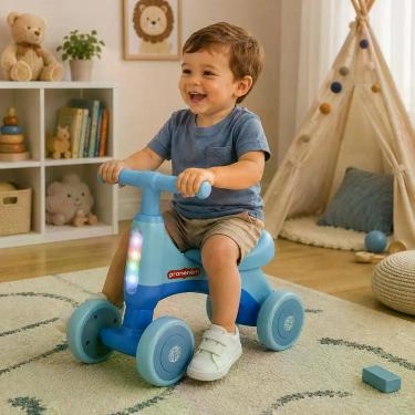 Imagem de Bicicleta Infantil de Equilíbrio 4 Rodas - Azul - IMPORTUDO