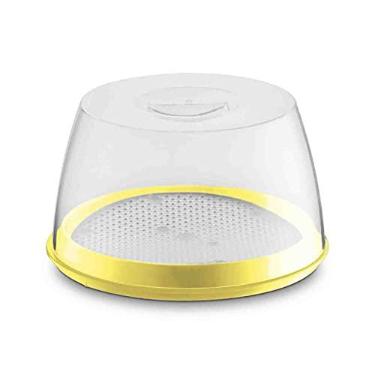 Imagem de Queijeira Porta Queijo Com Tampa Cozinha Gourmet UZ cor:Amarelo