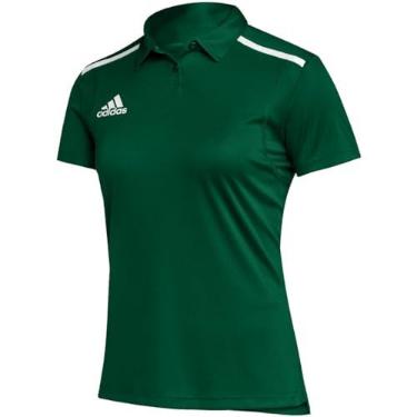 Imagem de adidas Camisa polo feminina Team Issue GG verde-escuro - branco