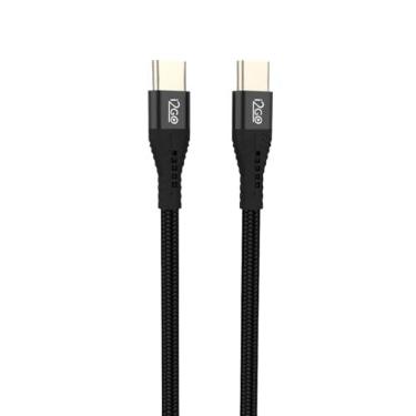 Imagem de Cabo USB-C + USB-C I2GO Boost Speed 100W 2m 5A Nylon Trançado Preto - I2GO PRO