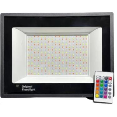 Imagem de Refletor Holofote LED RGB 100W IP65 Bivolt Com Controle