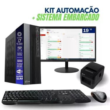 Imagem de Computador PDV Tob I7 8GB RAM SSD 240GB Linux com Impressora Monitor 19 Polegadas Teclado e Mouse Tob Computers