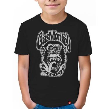 Imagem de Camiseta Infantil Gas Monkey, Preto, 10