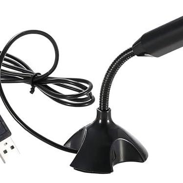 Imagem de BLAPSURO Mini microfone USB para computador desktop e laptop, microfone condensador USB portátil com suporte ajustável, compatível com PC/Mac, Plug & Play, ideal para reuniões, aulas online, jogos