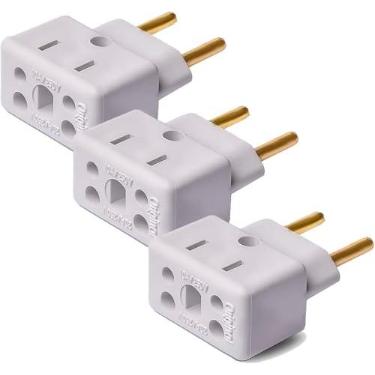 Imagem de Adaptador Tomada T Bob Esponja Benjamin 10A 20A Plug Pino Grosso 250v - Plugue Bivolt 110v 220v - C7 ®