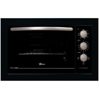 Imagem de Forno Elétrico de Embutir Fischer Fit Line 48L Preto com Grill e Timer