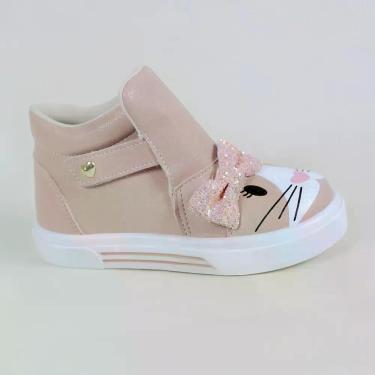Imagem de Tênis Infantil Cano Alto Gatinha B301 Nude - ENCANTO DE CRIANCA, Nude,